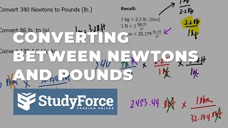 Convert Between Newtons and Pounds lbm lbf [upl. by Johan675]