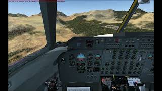 Landing in Courchevel with DHC7  Dangerous airport  FSX Ultra Realism [upl. by Newmann67]