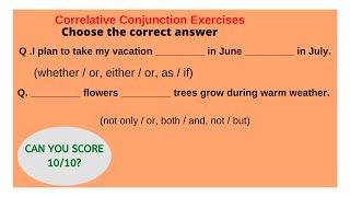 Correlative Conjunction Exercises  Grammar Quiz [upl. by Stanislaw]