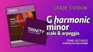 Grade 3 G Harmonic minor  Violin Technical Work  Trinity College London [upl. by Nylirej]