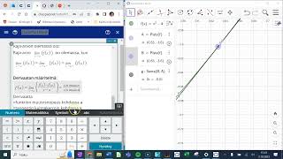 Derivaatan määritelmä ja erotusosamäärä [upl. by Itak646]