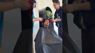 DYING MY COUSINS HAIR RED hairdye vlog curlyhair [upl. by Agler]