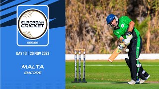 🔴 ECS Malta Encore 2023  Day 13  T10 Live Cricket  European Cricket [upl. by Aeriel167]