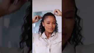 Tutorial how to insert your curly clipin ponytail 😍 clipinhairextensions hairextensions [upl. by Anasor916]