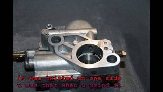 vespa SI CARB sandpapering  FALSE AIR due to distorted carburettor [upl. by Ellimac904]