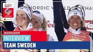 Team Sweden  quotA dream came truequot  Ladies Relay  Seefeld  FIS Nordic World Ski Championships [upl. by Anita]