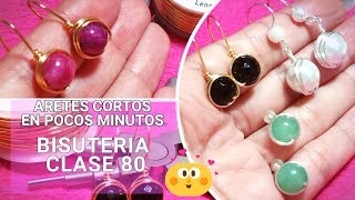 Como HACER ARETES de BISUTERIA 🟢 EN MINUTOS⏳ Super ‼️FÁCILES  BISUTERIA CLASE 80 [upl. by Eirotal]