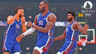 NBA 2K24 Live Simulation  USA vs South Sudan FULL GAME  Olympic Mens Basketball [upl. by Marucci]