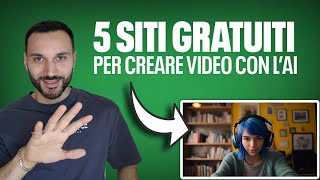 5 Siti PAZZESCHI per generare VIDEO con AI 🤖 TUTTI GRATIS [upl. by Caia]