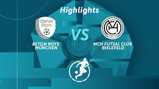 Highlights Beton Boys München vs MCH Futsal Club Bielefeld – FutsalBundesliga [upl. by Josephina]