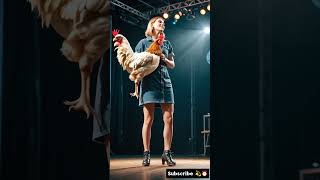 Woman performs fusion with hen on AGT AGT performance magic [upl. by Korman]