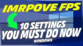 10 windows settings you must do now optimize your windows for gaming ✅ [upl. by Kerry]