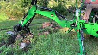 John Deere 3032E with 370B backhoe part 1 [upl. by Cal]