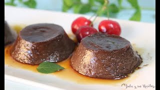 Flan de cacao en polvo sin gluten [upl. by Eskil]