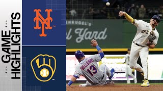 Mets vs Brewers Game Highlights 4323  MLB Highlights [upl. by Efeek]