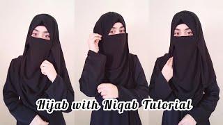 Hijab With Niqab Tutorial  Full Coverage Niqab Style  Hijab style  zainab [upl. by Herrington]