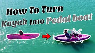 Turn your kayak into pedal drive kayak w paddle wheel DIY pedal drive kayak DIY pedal drive boat [upl. by Ettenwad]