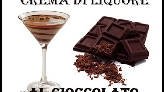 Crema di liquore al cioccolato fatta in casa semplice veloce Squisita [upl. by Trebla]