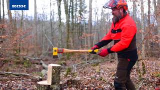 Holz spalten mit der SPALTFIX®Axt OX von Ochsenkopf [upl. by Jennings]