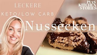 Leckere Keto Nussecken mit nur 2g KH Low CarbKeto Rezepte zum Abnehmen  Pias Kitchen Stories [upl. by Reece414]