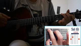 Y avait des gros crocodiles la licorne  comptine maternelle  tuto guitare [upl. by Chastain]