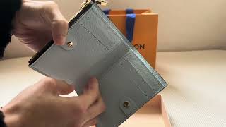 Louis Vuitton Lisa Wallet M83605 Olympus Blue Unboxing [upl. by Rett]