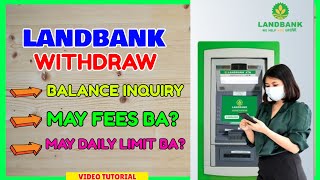 Landbank ATM Withdraw Paano Mag withdraw sa Landbank Machine [upl. by Alegnad]