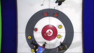 AGITopShots  2022 Tim Hortons Brier  March 8  PE  Tyler Smith quadruple takeout [upl. by Havener]