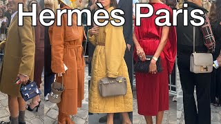 Hermès PARIS FASHION WEEK STREET STYLE PARIS STREET FASHION [upl. by Nicko77]