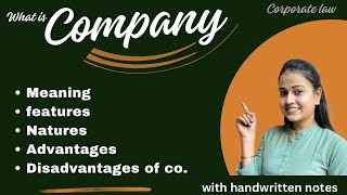 Company and it’s features  advantage amp Disadvantages  features of company  company law [upl. by Cud]