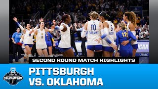 Pittsburgh vs Oklahoma 2024 NCAA volleyball second round highlights [upl. by Suqram]