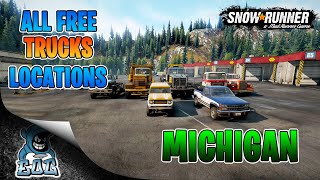 Snowrunner All Free Trucks In Michigan Locations [upl. by Narine]