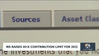 IRS raises 401k contribution limit for 2025 [upl. by Gus111]