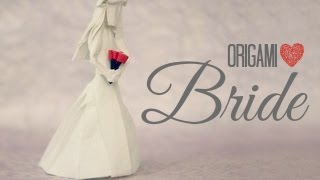 How to make an origami Bride  Wedding Tadashi Mori [upl. by Llieno906]