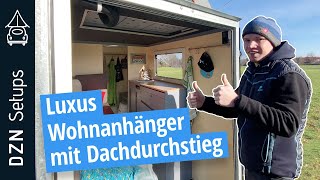 Luxus Wohnanhänger mit Dachdurchstieg  Kastenanhänger mit AluCab Expedition 3 Dachzelt [upl. by Anaihsat]