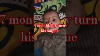 7 month baby development to turn his tonguebaby 😛 tongue dancecutebabies trendingcutebabyreel [upl. by Ettie855]