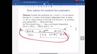 Lecture 6 Simplex Algorithm [upl. by Darnall]