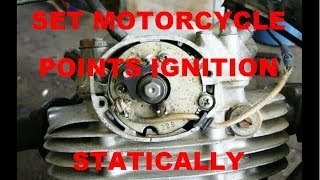 How to set a Motorcycle Points Ignition Statically [upl. by Intyre]