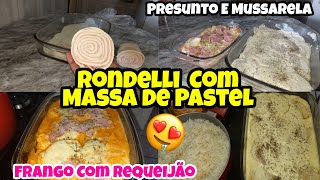 Rondelli Com Massa De Pastel😍 Presunto e Mussarela🥰 Frango Com Requeijão❤ [upl. by Marley]