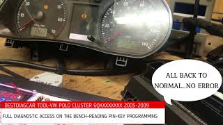 VW POLO 6Q CLUSTER 20022008 ON THE BENCH [upl. by Ardena22]