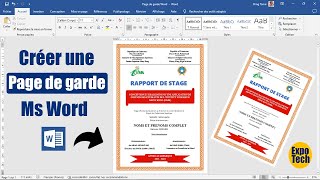 Comment réaliser une page de garde sur Microsoft Word [upl. by Magena175]