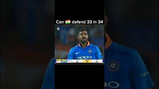 Can ind defend 33 runs trending indvsaus indvsauslivematchtoday cricket [upl. by Ahsinar38]