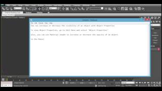 3ds Max BasicsVisibility of an objectObject Properties amp Material Editor [upl. by Vudimir]