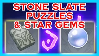 How to Do STONE SLATE PUZZLES and Star Shaped Gems in Tsurumi Island Genshin Impact 22 [upl. by Eal770]