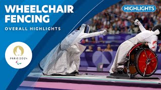 Wheelchair Fencing Highlights  Paris 2024 Paralympic Games ❤️💙💚 [upl. by Tneicniv461]