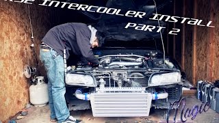 R32 Front Mount Intercooler Install Part 2  Skyline GTST [upl. by Hegyera188]