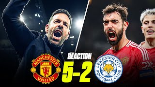 RUUD BUZZING GOALS FUN ATTACKINGPURE VIBES 😍  MAN UTD 52 LEICESTER [upl. by Elakram]