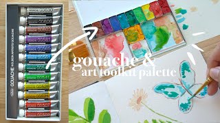 Art toolkit folio palette setup  Holbein artist gouache paint [upl. by Nickie]