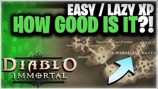 How good is LAZY FARMING XP per Min EXPLAINED  Diablo Immortal [upl. by Enitsirt82]