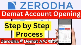 Zerodha Demat Account Opening Online  2023  How to Open Demat Account in Zerodha [upl. by Griffiths]